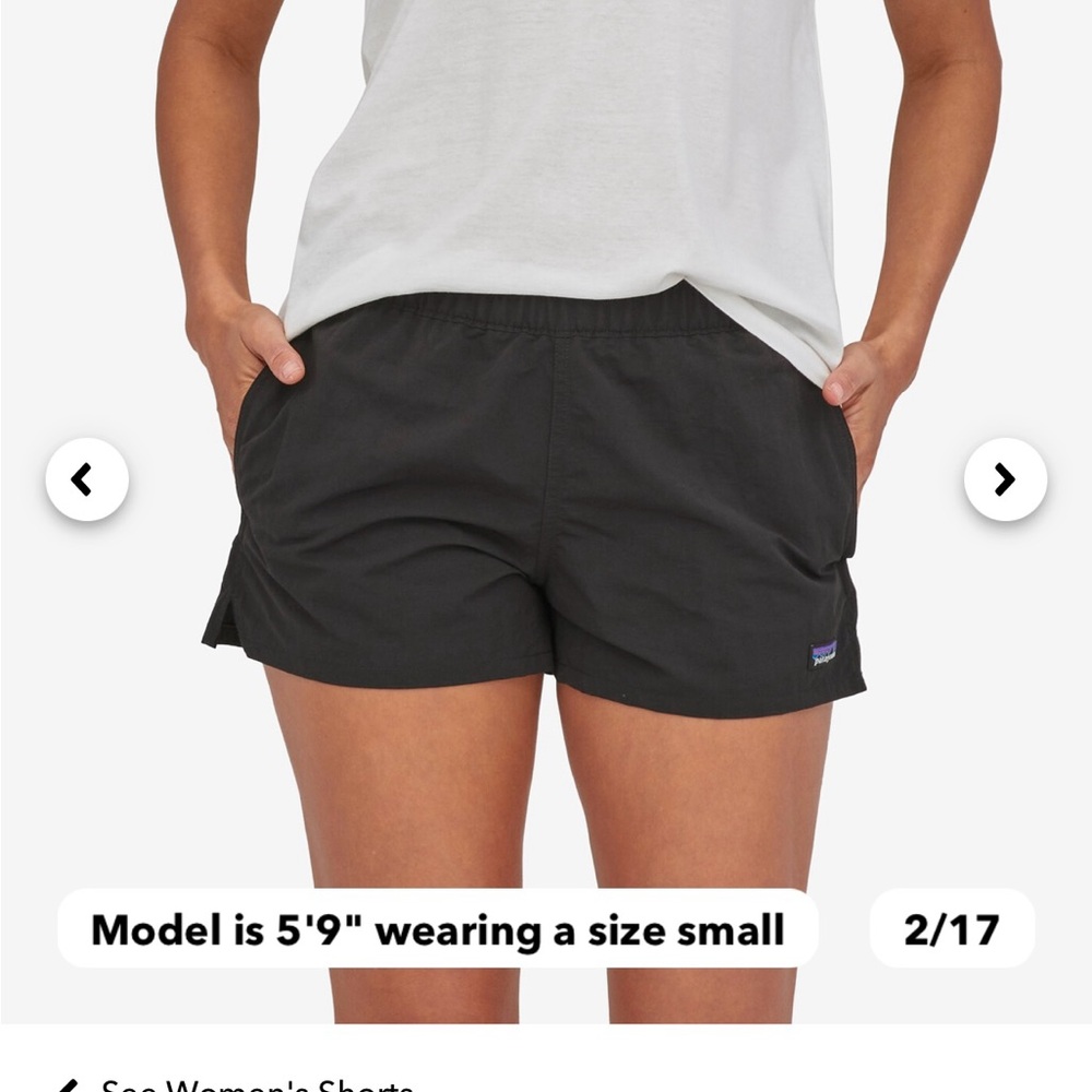 Women’s Patagonia Barely Baggie 2 1/2 shorts, size M